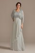 Lace and Chiffon A-Line with Matching Jacket WBM2531