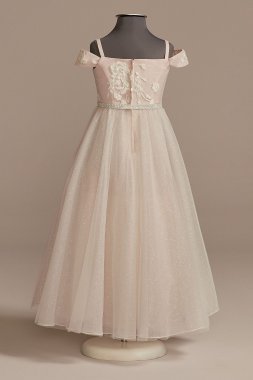Sparkle Organza Flower Girl Dress with Applique WG1421