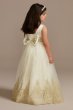 Organza Corded Lace Applique Flower Girl Tank Dres WG1437