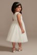 Pleated Glitter Tulle A-Line Flower Girl Dress WG1441