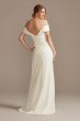 Crepe Off-the-Shoulder Sheath Wedding Dress WG4033