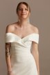 Crepe Off-the-Shoulder Sheath Wedding Dress WG4033