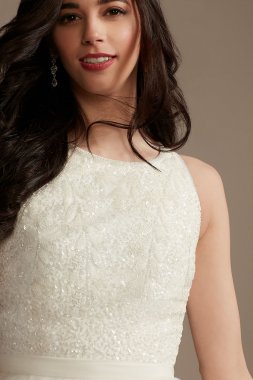 Beaded Tank Wedding Separates Top WGIN4891