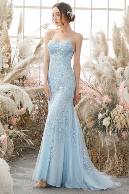 Spaghetti Straps Mermaid Prom Dress E202283151