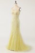 Blue Spaghetti Straps Backless Prom Dress E202283156