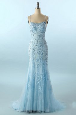 Lace Mermaid Backless Prom Dress E202283153