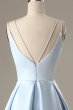 Simple Light Blue A Line Short Homecoming Dress E202283103