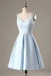 Simple Light Blue A Line Short Homecoming Dress E202283103