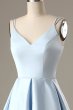 Simple Light Blue A Line Short Homecoming Dress E202283103
