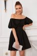 Black Off the Shoulder Cocktail Dress E202283094