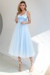 Sky Blue Tulle Cocktail Dress E202283046