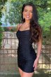Rose Pink Lace Up Tight Homecoming Dress E202283011