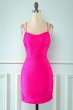 Rose Pink Lace Up Tight Homecoming Dress E202283011