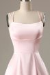 Simple Pink A Line Short Homecoming Dress E202283045