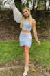 Pink Two Piece Sequin Homecoming Dress E202283013