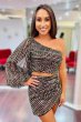 Pink Two Piece Sequin Homecoming Dress E202283013