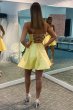 Yellow Simple A Line Homecoming Dress E202283057