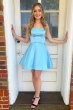 Yellow Simple A Line Homecoming Dress E202283057