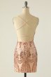 Navy Sequin Homecoming Dress E202283040