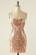 Navy Sequin Homecoming Dress E202283040
