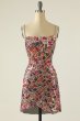 Colorful Spaghetti Straps Bodycon Cocktail Party Dress E202283063