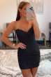 Pink Tight Short Homecoming Dress with Appliques E202283010