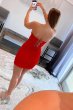 Pink Tight Short Homecoming Dress with Appliques E202283010