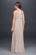 Long Crinkle Chiffon Dress with Twist Front JB4935