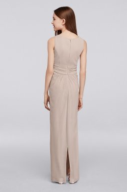 Long Junior Bridesmaid Dress with Beaded Neckline JB9289