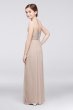 Long Ruched Mesh Y-Neck Girls Dress JB9597