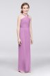 Long Ruched Mesh Y-Neck Girls Dress JB9597
