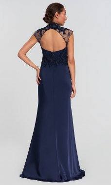 Long Mother-of-the-Bride Dress with Embroidery AL-27112