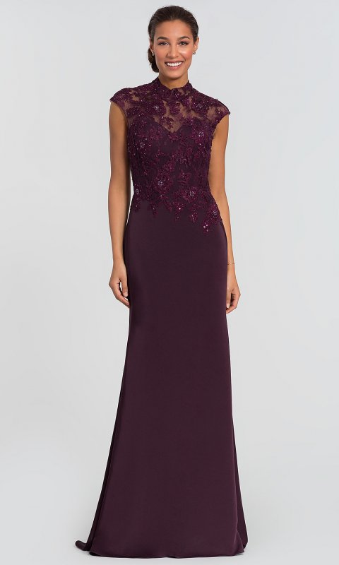 Long Mother-of-the-Bride Dress with Embroidery AL-27112