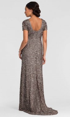 Mother-of-the-Bride Long Silver Dress AP-091874600-L