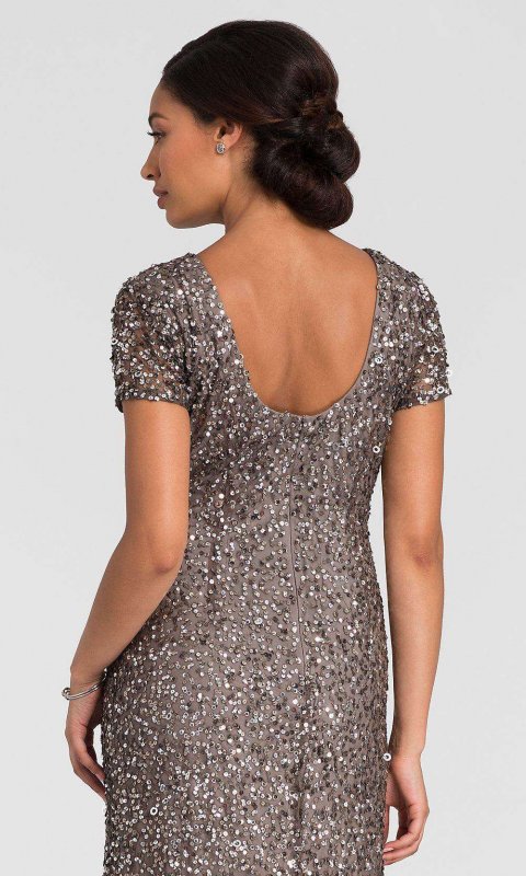 Mother-of-the-Bride Long Silver Dress AP-091874600-L