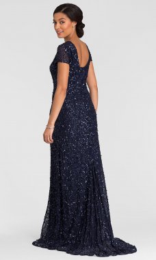 Mother-of-the-Bride Navy Long Dress AP-091874600-N