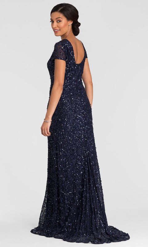 Mother-of-the-Bride Navy Long Dress AP-091874600-N