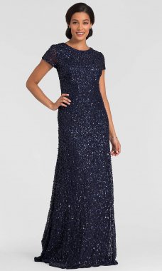 Mother-of-the-Bride Navy Long Dress AP-091874600-N