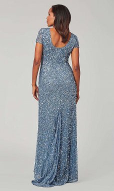 Short-Sleeve Sequin Long MOB Dress by AP-091874600