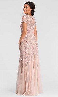 Long Pink Mother-of-the-Bride Dress AP-091897240-B