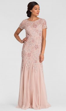 Long Pink Mother-of-the-Bride Dress AP-091897240-B