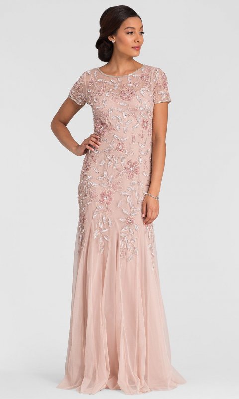 Long Pink Mother-of-the-Bride Dress AP-091897240-B
