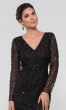 Black Sequin Long-Sleeve MOB Dress AP-AP1E204882-B