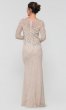 Long-Sleeve Beaded Long MOB Dress AP-AP1E205390-B