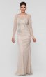 Long-Sleeve Beaded Long MOB Dress AP-AP1E205390-B