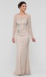 Long-Sleeve Beaded Long MOB Dress AP-AP1E205390-B