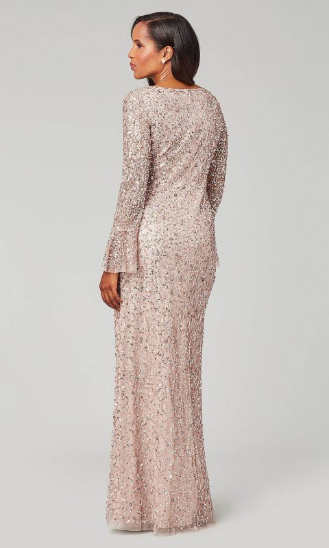 Long Sequin MOB Dress with Sleeves AP-AP1E205907