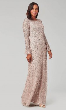 Long Sequin MOB Dress with Sleeves AP-AP1E205907