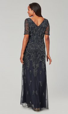 Midnight Blue Long Sequin MOB Dress by AP-AP1E206462