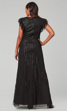 Sequin Black Long MOB Dress by AP-AP1E206752